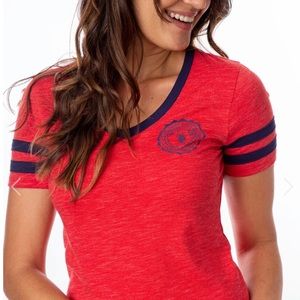 Collegiate Striped T-Shirt. US POLO ASSN.